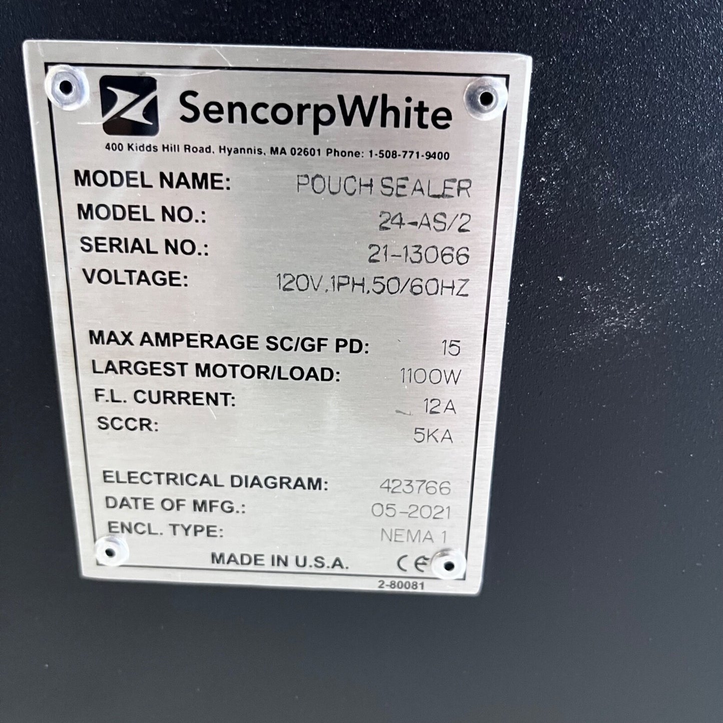 2021 Sencorp CeraTek 24-as/2 Medical Pouch Heat Sealer 24" WARRANTY