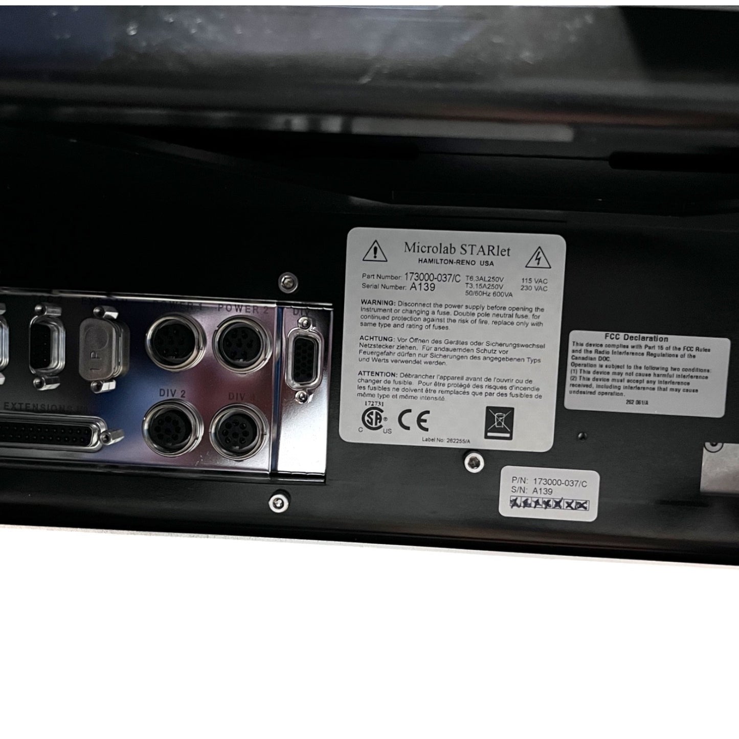 Hamilton Microlab STARlet Liquid Handler System 173000-037/c WARRANTY