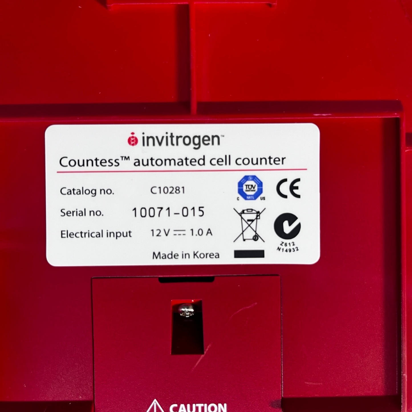 Invitrogen C10281 Countess Automated Cell Counter NO POWER CORD WARRANTY