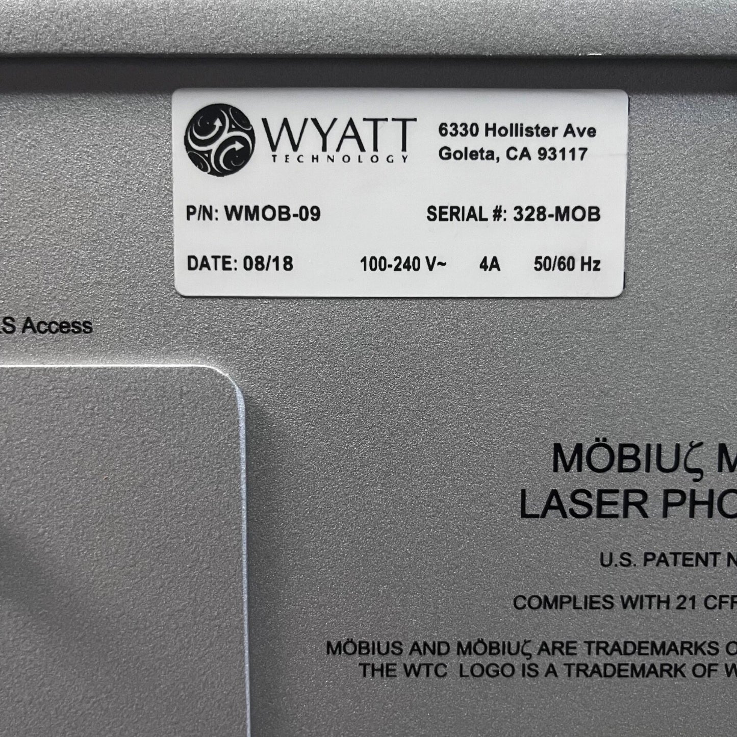 Wyatt Mobius DLS Zeta Potential Analyzer Photometer With Atlas Dynamics Software
