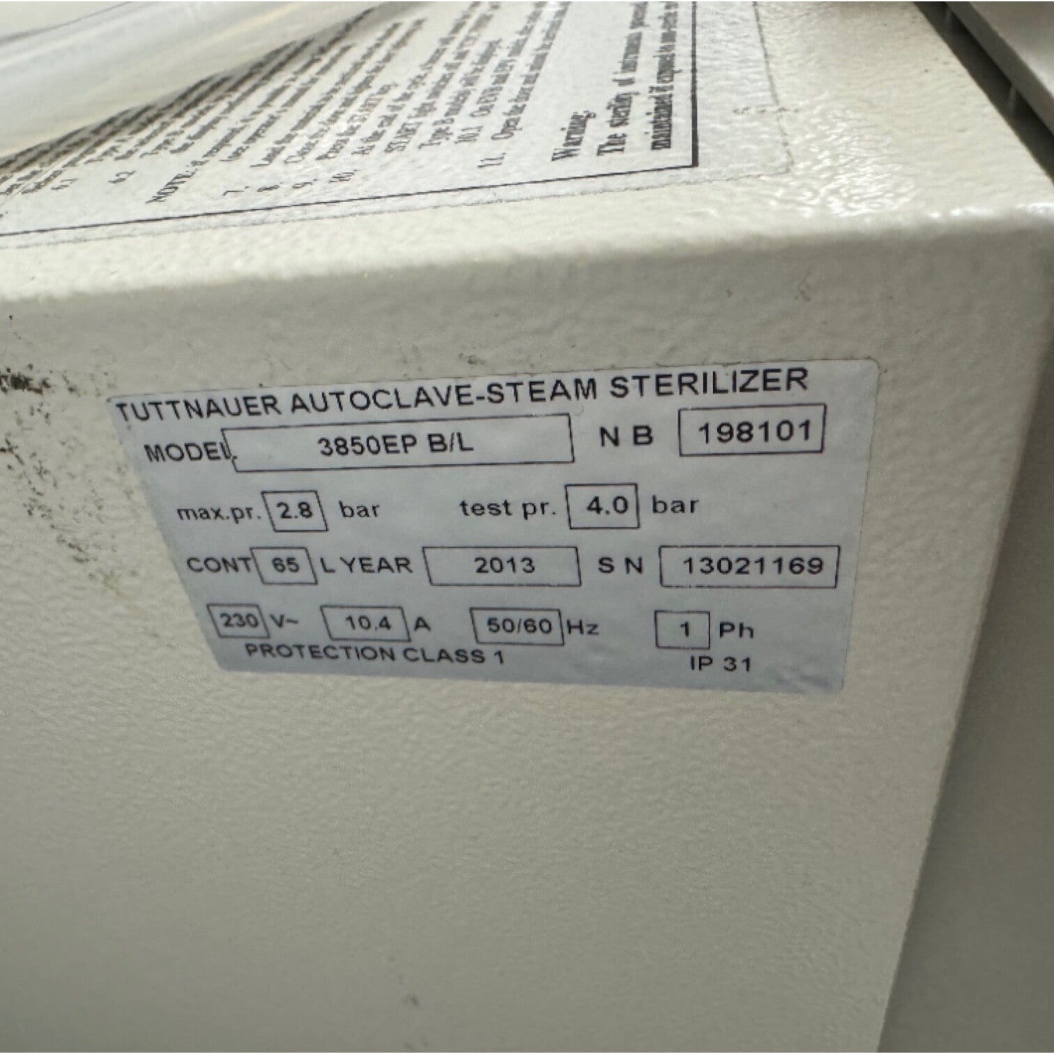 Heidolph Tuttnauer 3850ep Lab Autoclave Sterilizer 230V - WARRANTY
