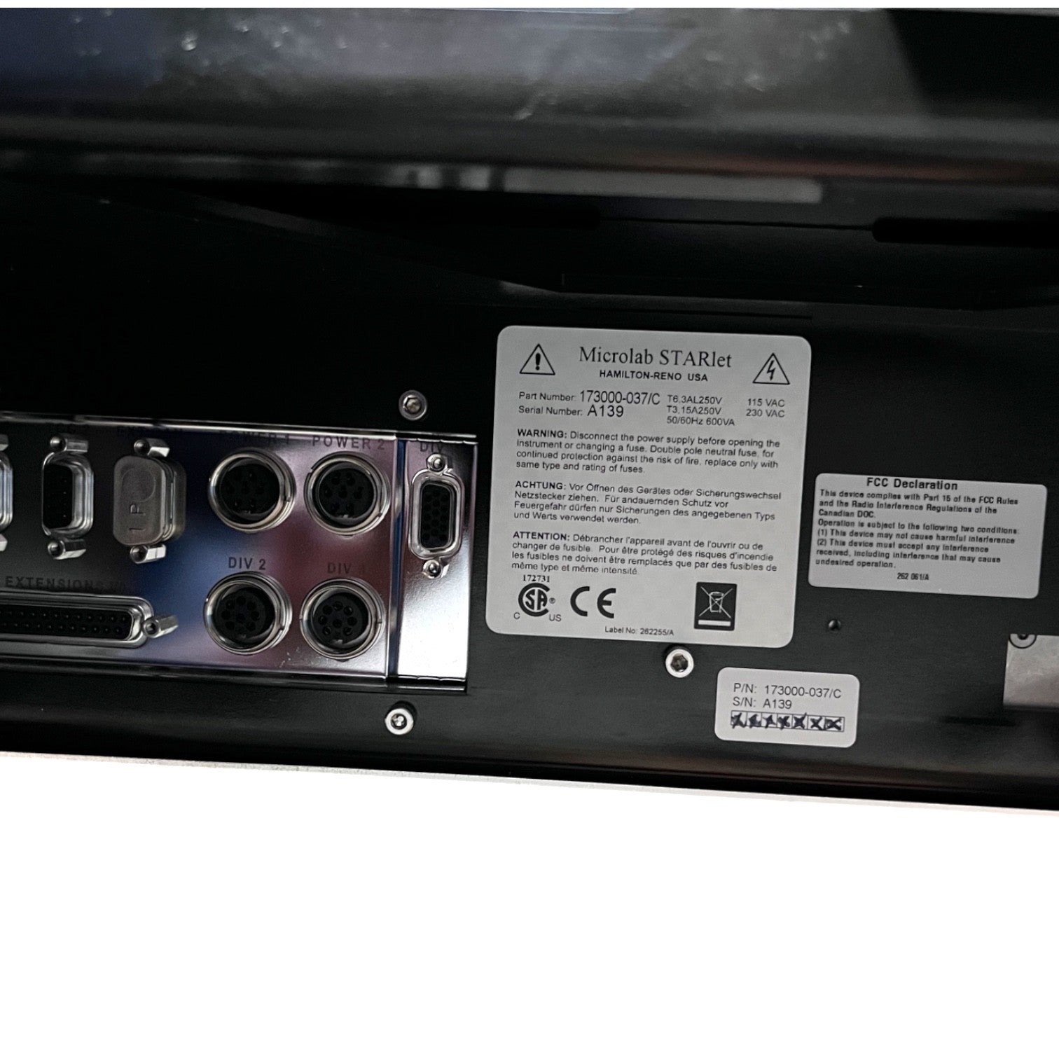 Hamilton Microlab STARlet Liquid Handler System 173000-037/c WARRANTY